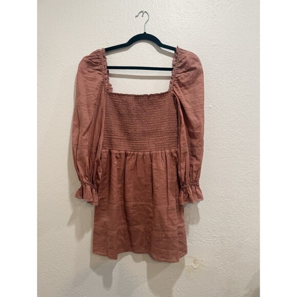 Reformation Dunes Mini Dress in Praline 100% Organic Cotton  Size 4 - Picture 4 of 9